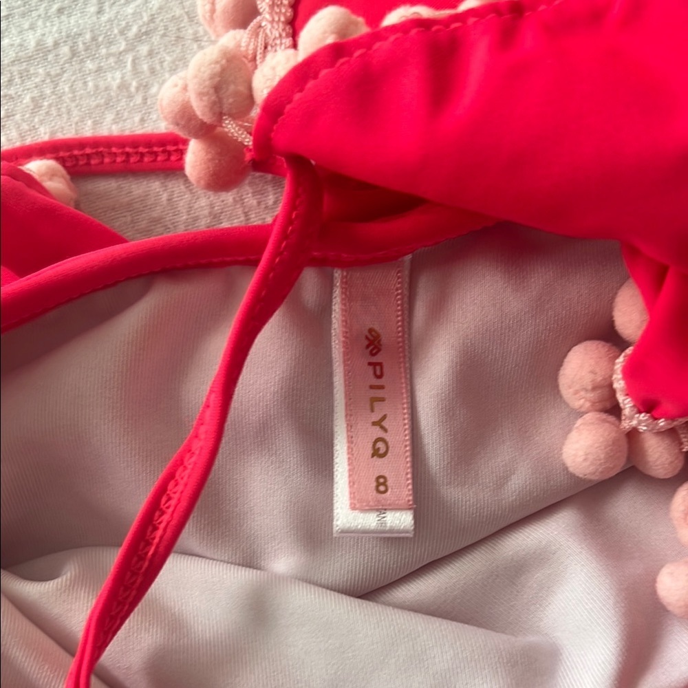 Pilyq Vibrant Pink Swimsuit with Pom-Pom Detail - Picture 5 of 5